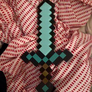 🗡️ NWOT Minecraft Diamond Sword USB LED Night Light 14" Official Licensed Lamp